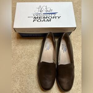 Life Stride Brown Slip-On Shoes